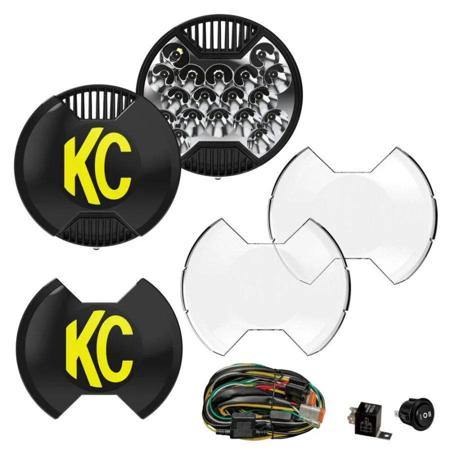 KC HiLites Slimlite® 8" LED - Master Kit - Pair