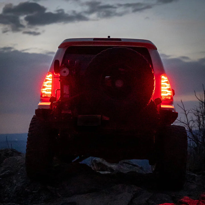 Alpahrex LUXX-Series LED Tail Lights Black Red for 4Runner (2003-2009)