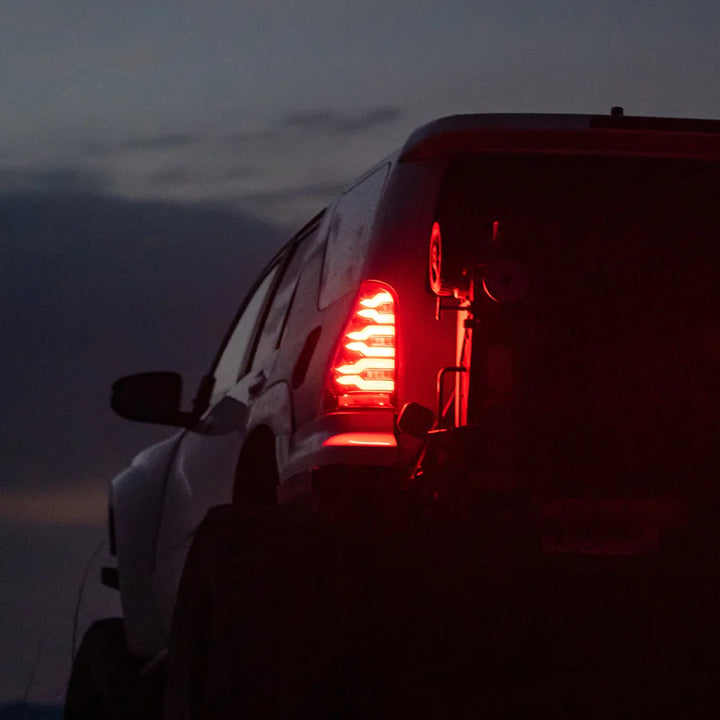 Alpahrex LUXX-Series LED Tail Lights Black Red for 4Runner (2003-2009)