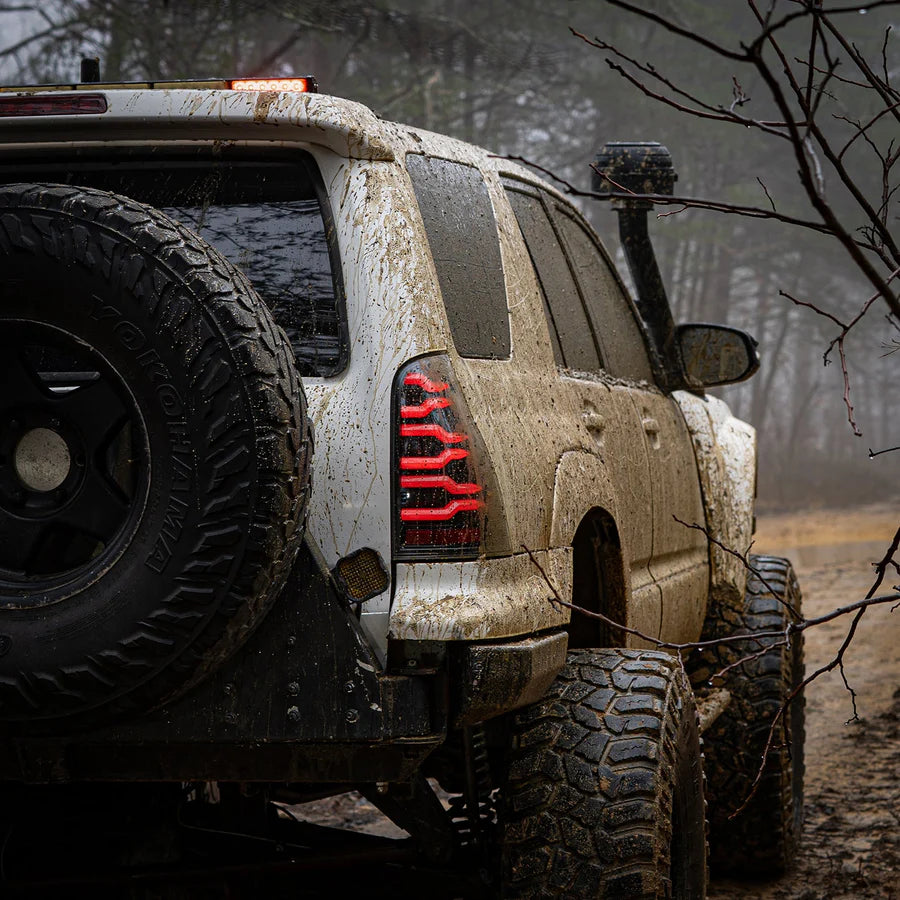 Alpahrex LUXX-Series LED Tail Lights Black Red for 4Runner (2003-2009)