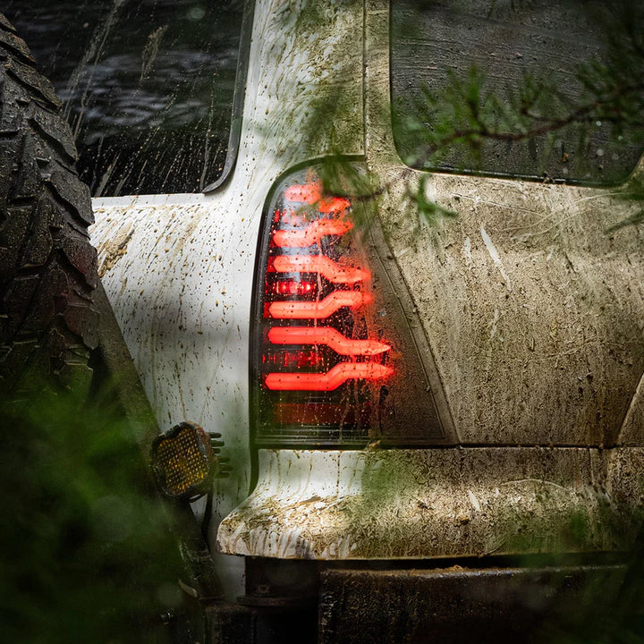 Alpahrex LUXX-Series LED Tail Lights Black Red for 4Runner (2003-2009)