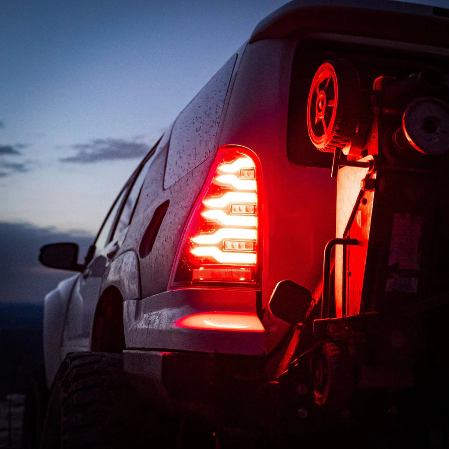 Alpahrex LUXX-Series LED Tail Lights Black Red for 4Runner (2003-2009)