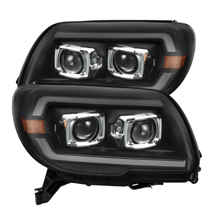 Alpharex LUXX-Series LED Projector Headlights Black for 4Runner (2003-2009)