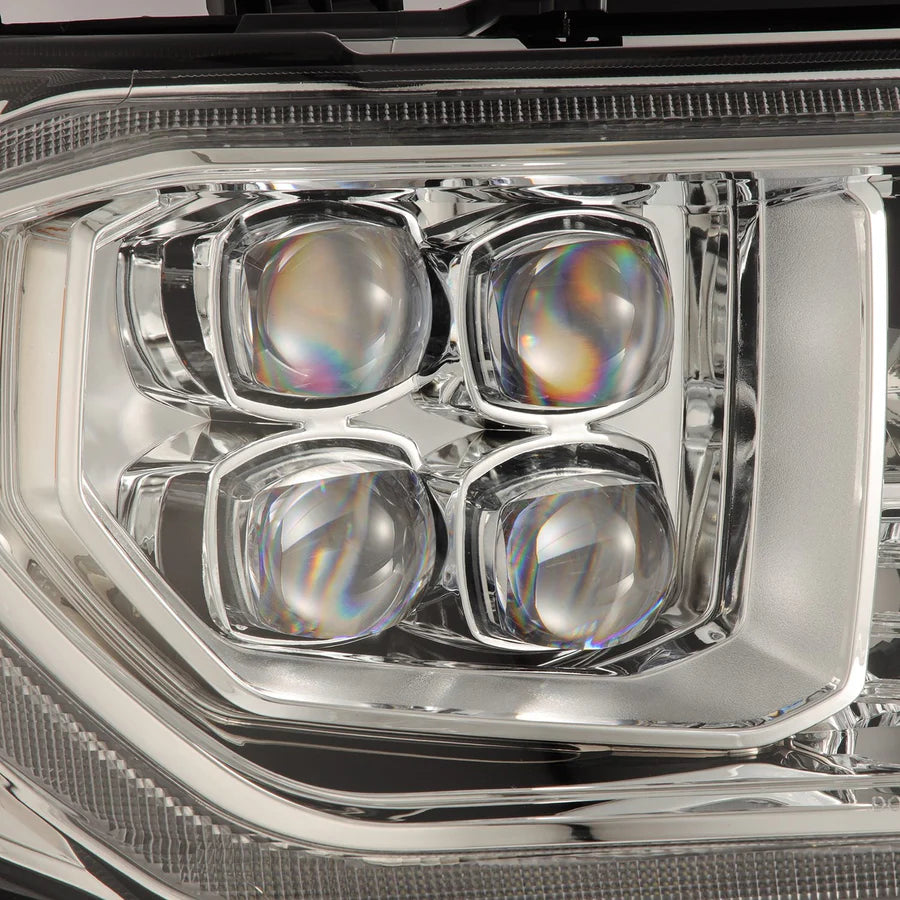 Alpharex  MK II NOVA-Series LED Projector Headlights Chrome (With Level Adjuster) for Tundra (2007-2013) & Sequoia (2008-2017)