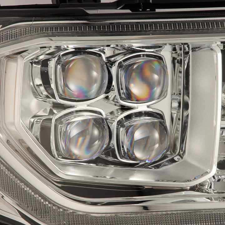 Alpharex  MK II NOVA-Series LED Projector Headlights Chrome (With Level Adjuster) for Tundra (2007-2013) & Sequoia (2008-2017)