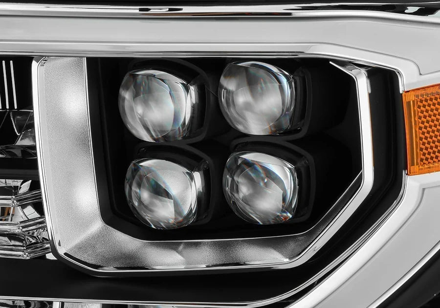 Alpharex NOVA-Series LED Projector Headlights Black (With Level Adjuster) for Tundra (2007-2013) & Sequoia (2008-2017)
