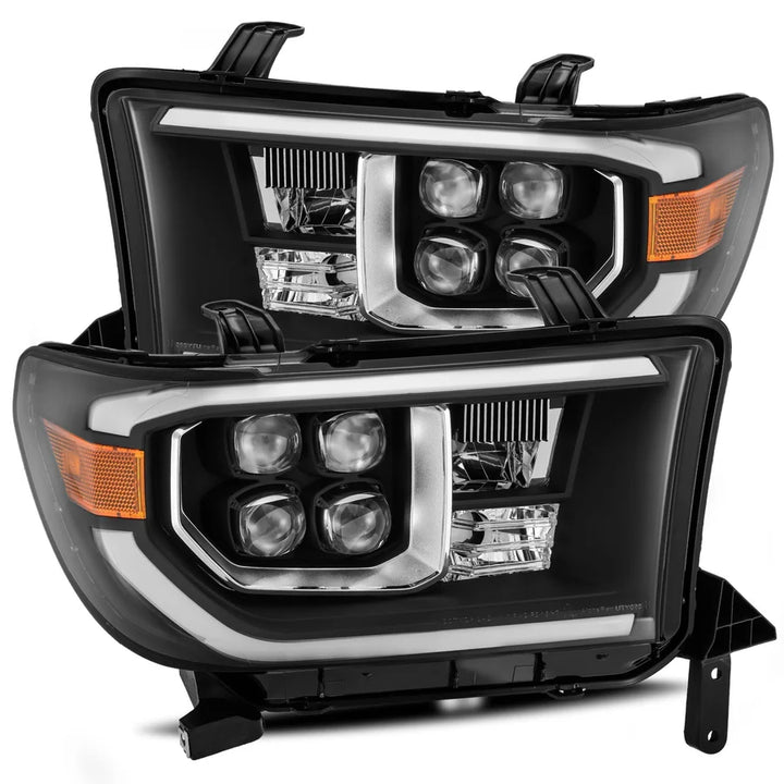 Alpharex NOVA-Series LED Projector Headlights Black (With Level Adjuster) for Tundra (2007-2013) & Sequoia (2008-2017)