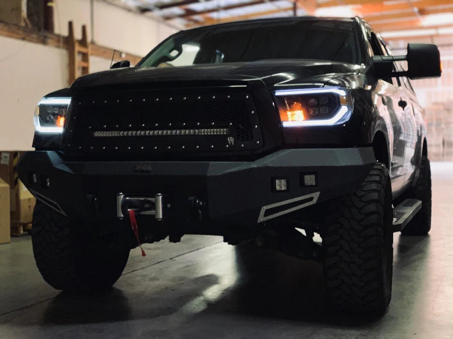 Alpharex NOVA-Series LED Projector Headlights Black (With Level Adjuster) for Tundra (2007-2013) & Sequoia (2008-2017)