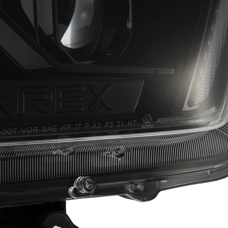 Alpharex PRO-Series Halogen Projector Headlights Alpha-Black for 4Runner (2010-2013)