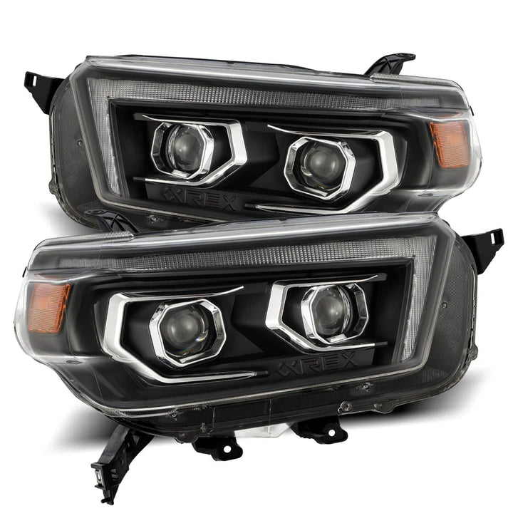 Alpharex PRO-Series Halogen Projector Headlights Black for 4Runner (2010-2013)