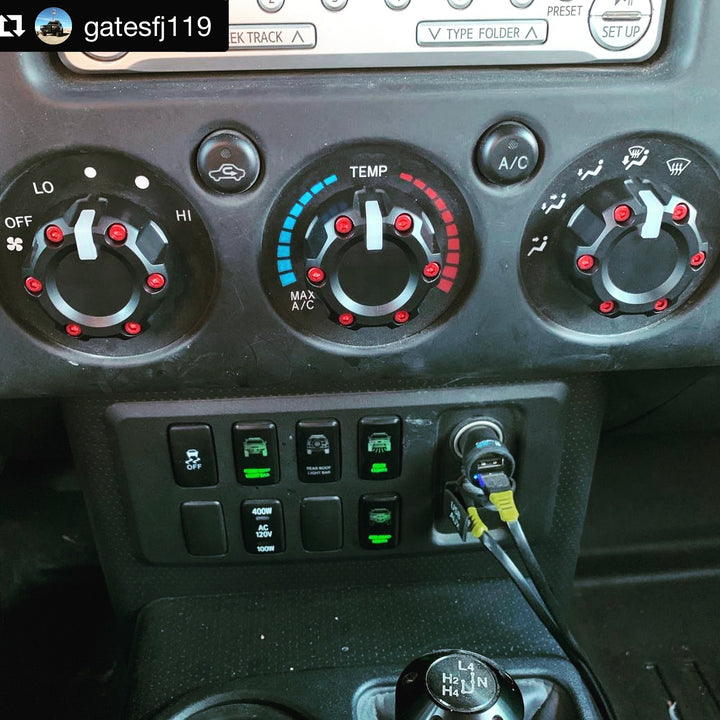 AJT Design Climate Knobs- QUICKSAND for FJ Cruiser (2007-2014)