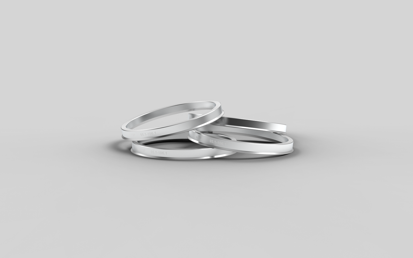 Nytop 106.1 mm to 95.1 mm Hub Centric Adapter Ring Kit