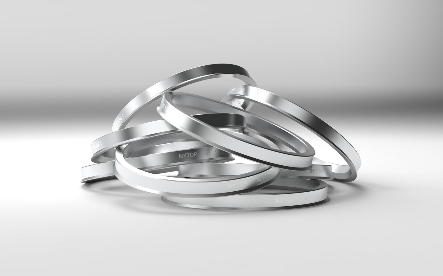 Nytop 106.1 mm to 95.1 mm Hub Centric Adapter Ring Kit