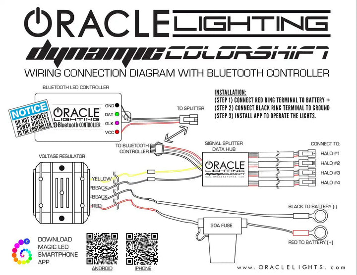 ORACLE Lighting 2007-2014 Toyota FJ Cruiser Dynamic ColorSHIFT Headlight Halo Kit