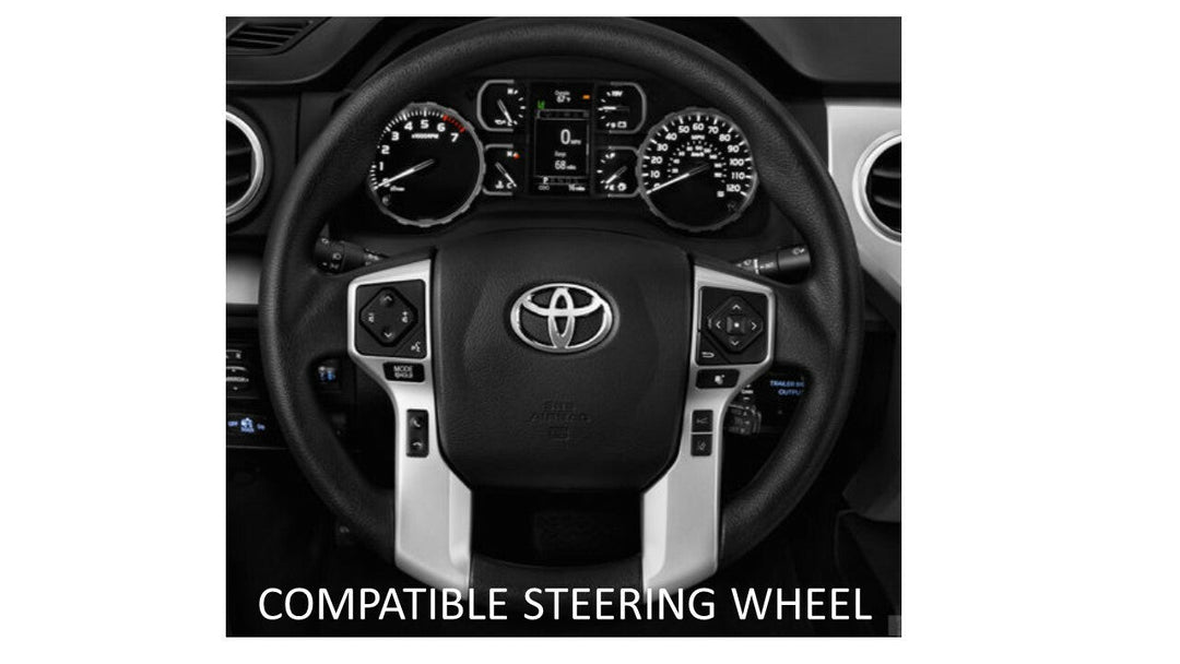 Steering Wheel Emblem Overlay (Select Toyota Models) - WHITE - AJT DESIGN