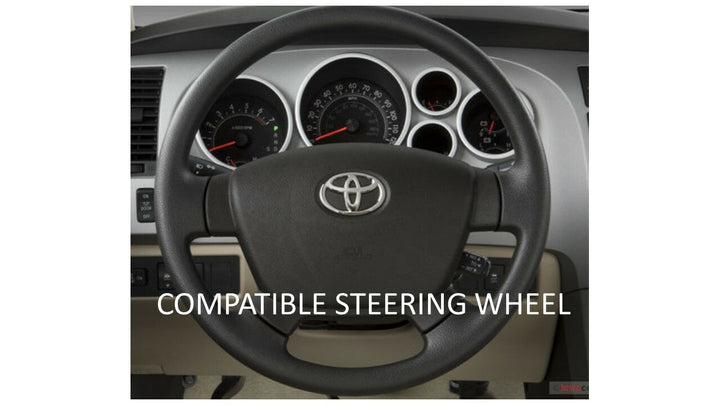 Steering Wheel Emblem Overlay (Select Toyota Models) - CEMENT - BLANK