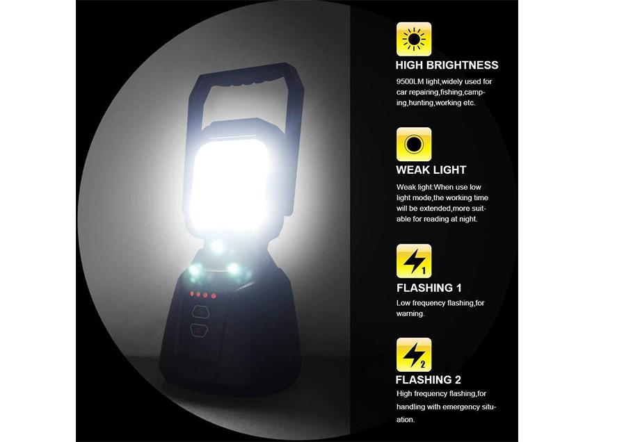 Cali Raised LED 15W Magnetic Base Rechargeable LED Work/Camp Light