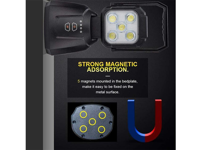 Cali Raised LED 15W Magnetic Base Rechargeable LED Work/Camp Light