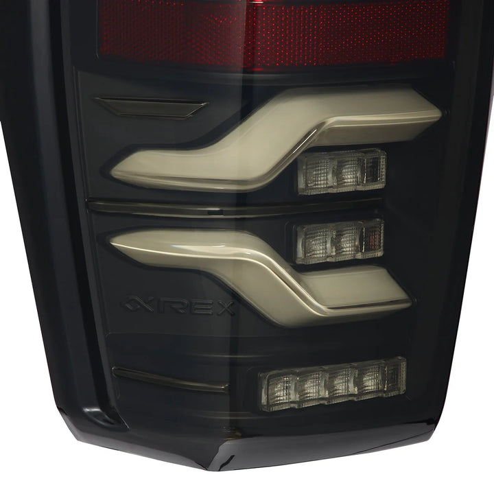 Alpharex LUXX-Series LED Tail Lights Black for Tacoma (2016-2023)