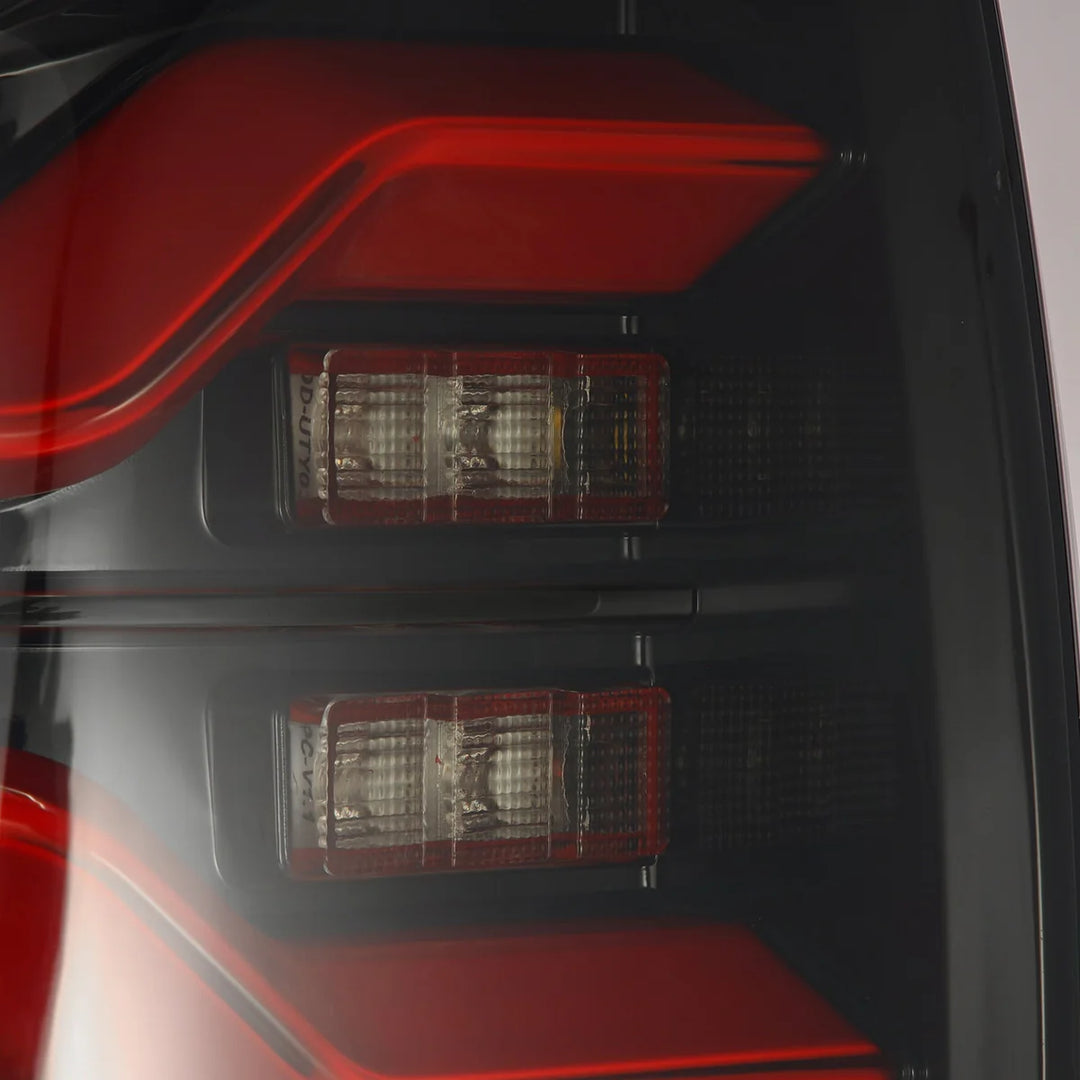 Alpharex LUXX-Series LED Tail Lights Black-Red for Tacoma (2016-2023)