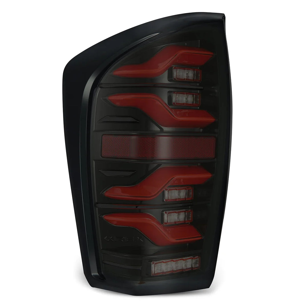Alpharex LUXX-Series LED Tail Lights Black-Red for Tacoma (2016-2023)