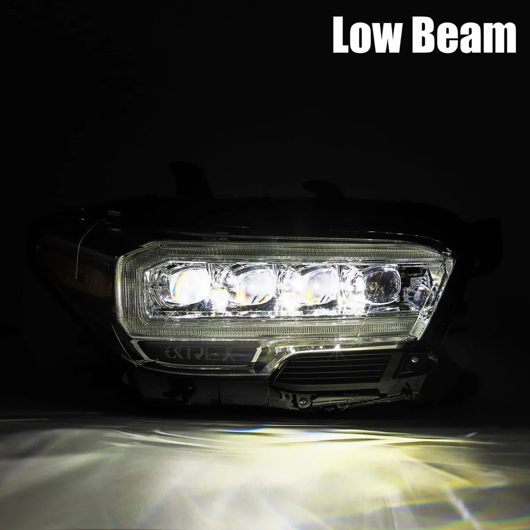 Alpharex NOVA-Series LED Projector Headlights Chrome for Tacoma (2016-2023)