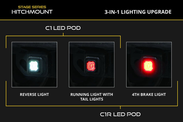 Diode Dynamics HitchMount LED Pod Reverse Kit for Tacoma (2016-2023)