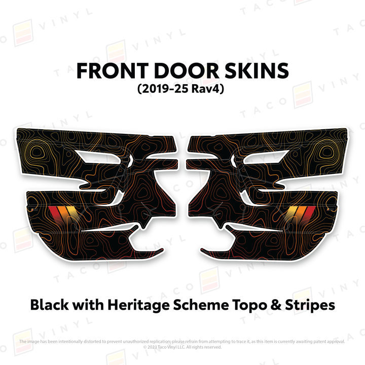 Taco Vinyl Door Skins for Rav4 (2019-2025)