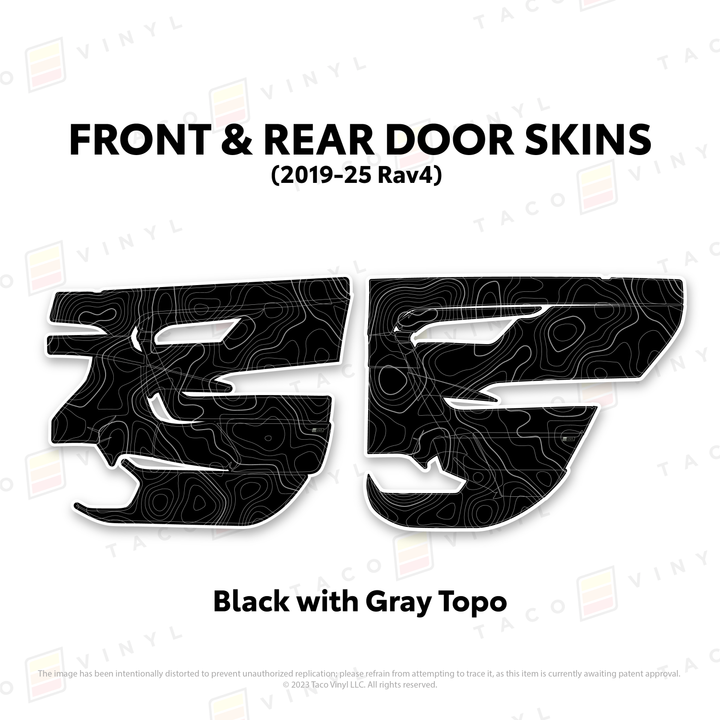 Taco Vinyl Door Skins for Rav4 (2019-2025)