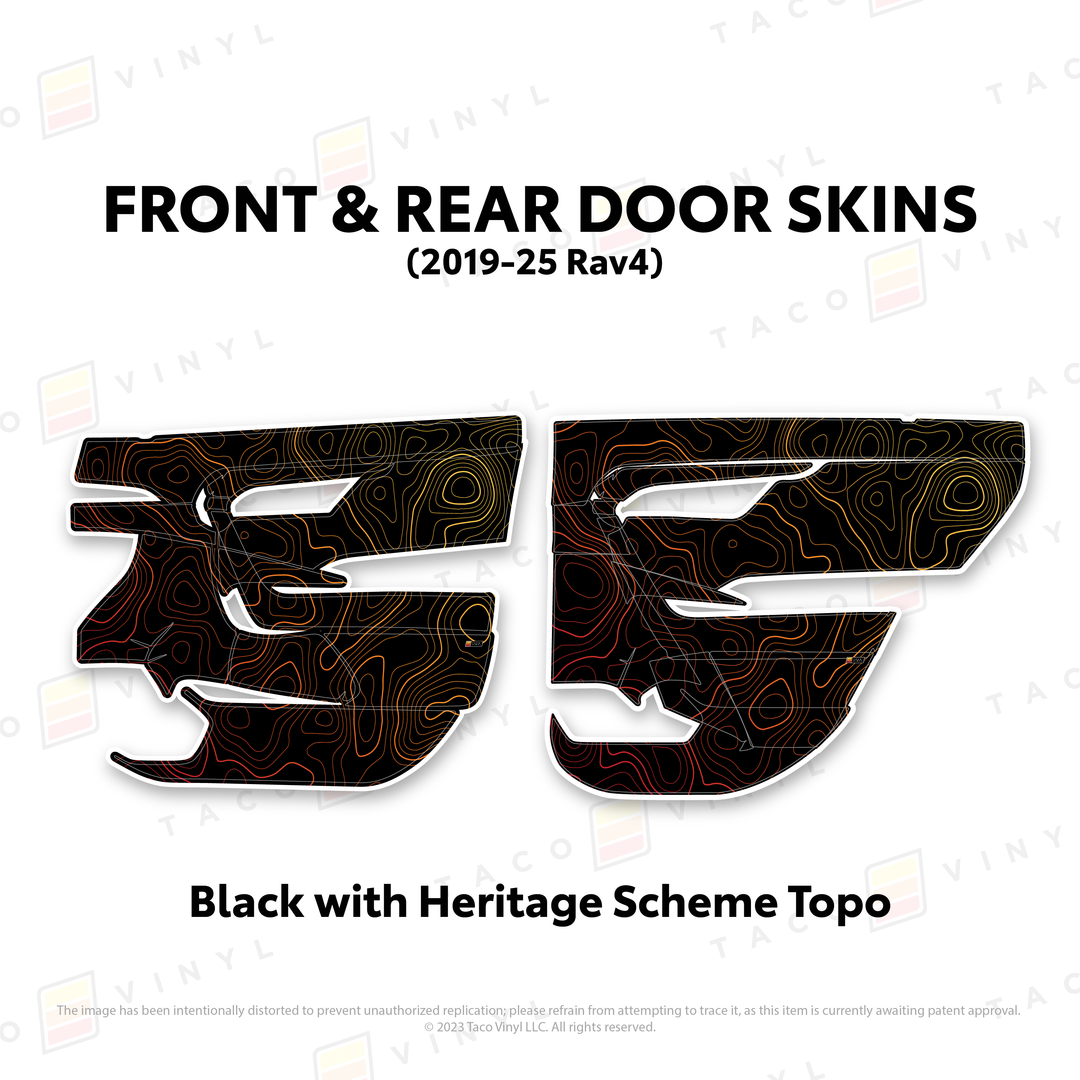 Taco Vinyl Door Skins for Rav4 (2019-2025)