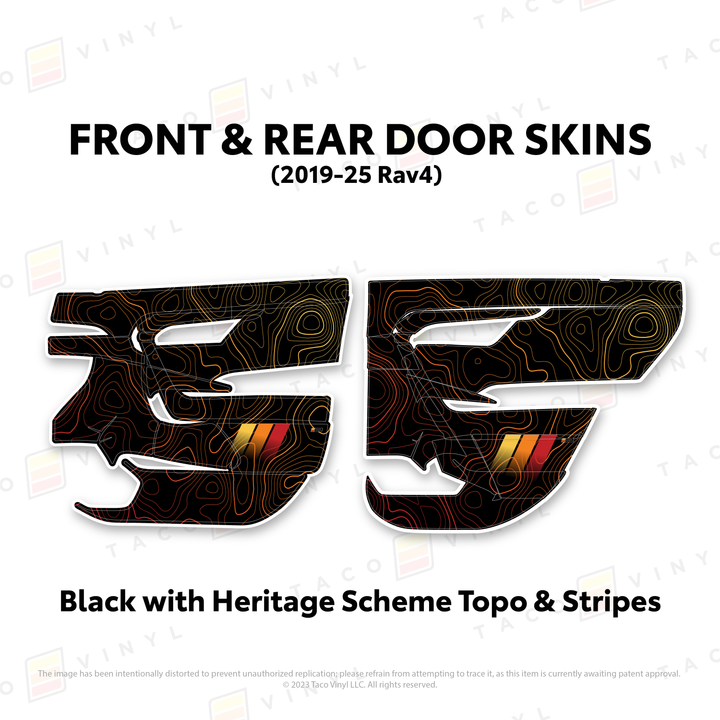 Taco Vinyl Door Skins for Rav4 (2019-2025)