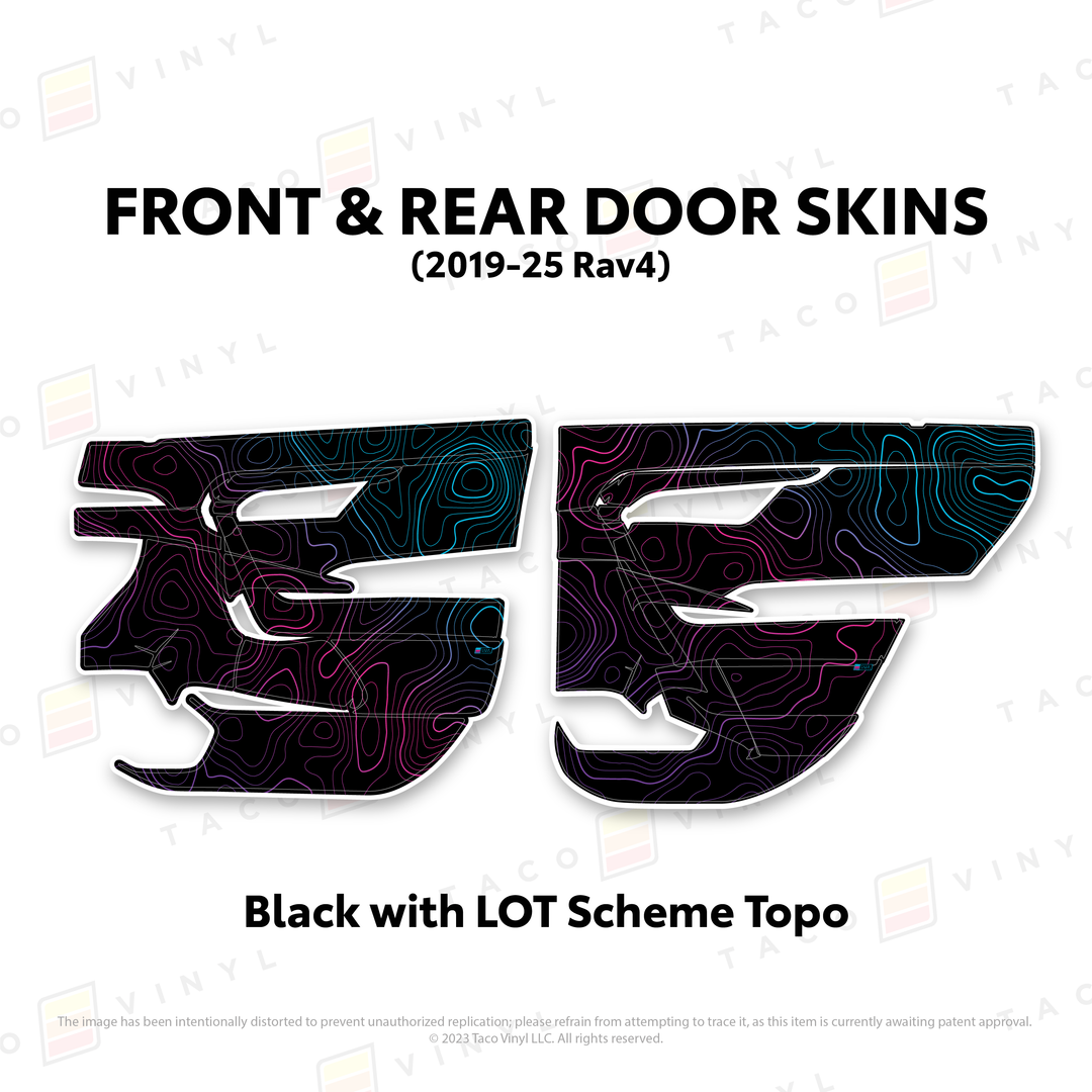 Taco Vinyl Door Skins for Rav4 (2019-2025)