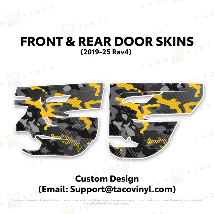 Taco Vinyl Door Skins for Rav4 (2019-2025)