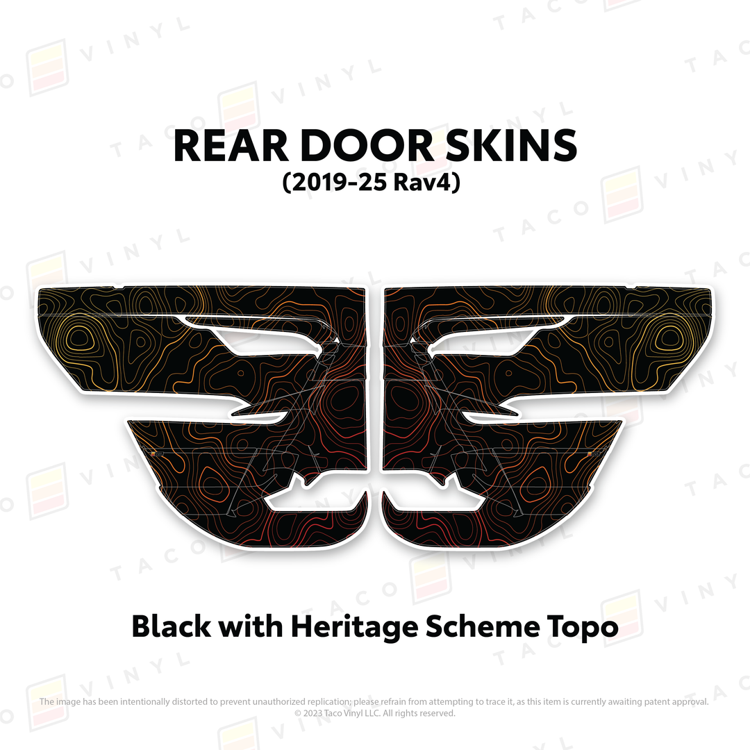 Taco Vinyl Door Skins for Rav4 (2019-2025)