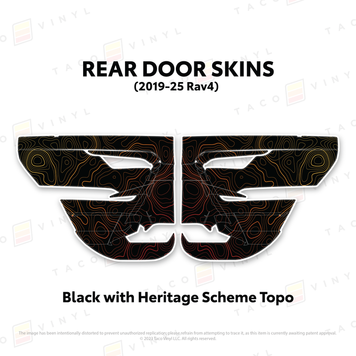 Taco Vinyl Door Skins for Rav4 (2019-2025)