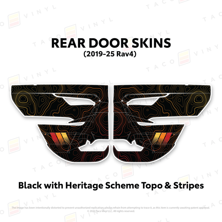 Taco Vinyl Door Skins for Rav4 (2019-2025)