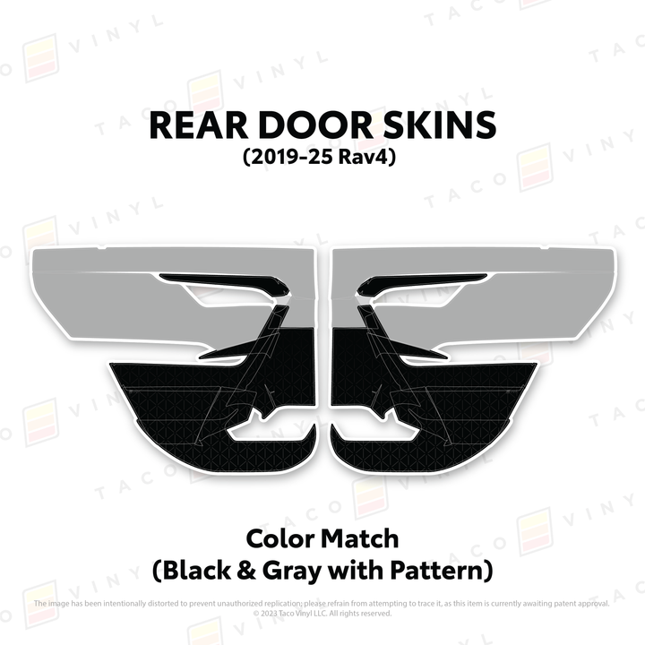 Taco Vinyl Door Skins for Rav4 (2019-2025)