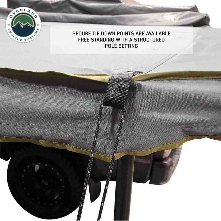 OVS HD Nomadic 180 LTE Awning - Dark Grey With Black Travel Cover Universal