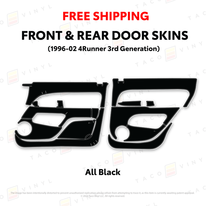 Taco Vinyl Protective Vinyl Door Skins for 4Runner (1996-2002)