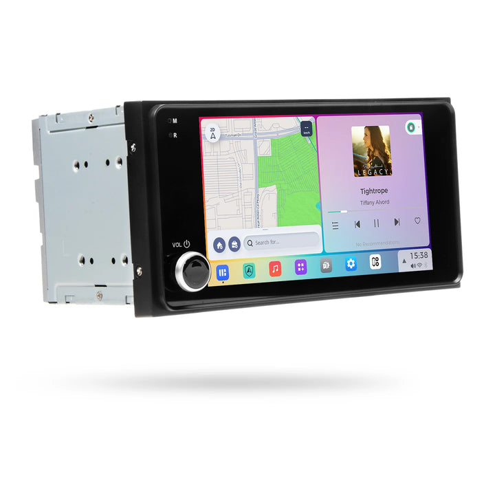 Dasaita Vivid13 Double Din Car Stereo Wireless Carplay/Android Auto, 7" QLED Screen Head Unit, 5G WiFi/4G LTE, 8+256GB Radio for Highlander/4Runner 2001-2007/FJ Cruiser 2007-2024/RAV4 2001-2005