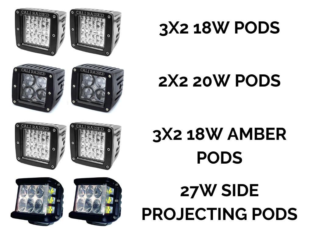 Cali Raised LED Low Profile Ditch Light Brackets Kit For Tundra (2014-2021)