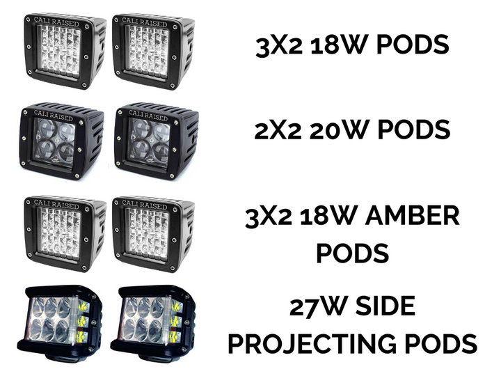 Cali Raised LED Low Profile Ditch Light Brackets Kit For Tundra (2014-2021)