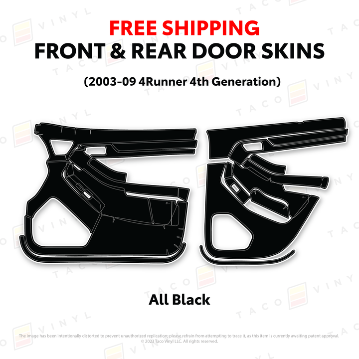 Taco Vinyl Door Skins for 4Runner (2003-2009)