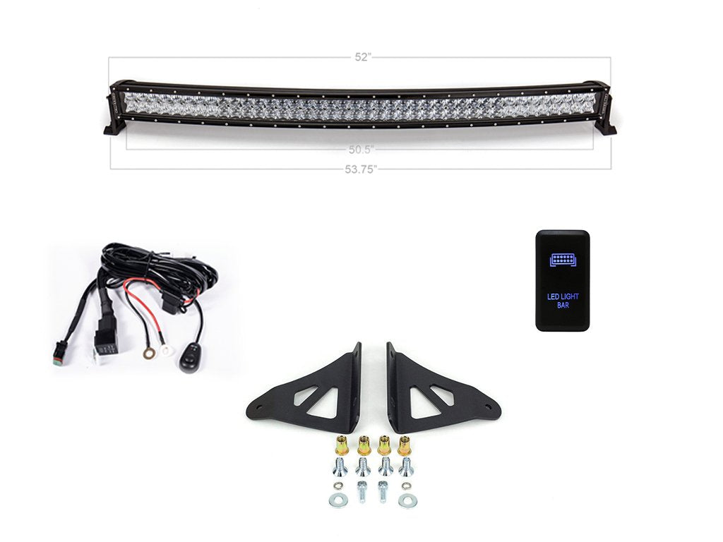 Cali Raised LED 52" Curved LED Light Bar Roof Brackets Kit for 4Runner (2003-2024)