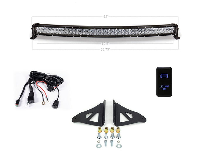 Cali Raised LED 52" Curved LED Light Bar Roof Brackets Kit for 4Runner (2003-2024)