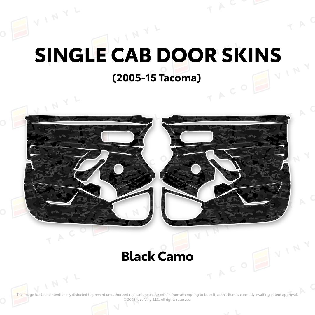 Taco Vinyl Single Cab Door Skins for Tacoma (2005-2015)