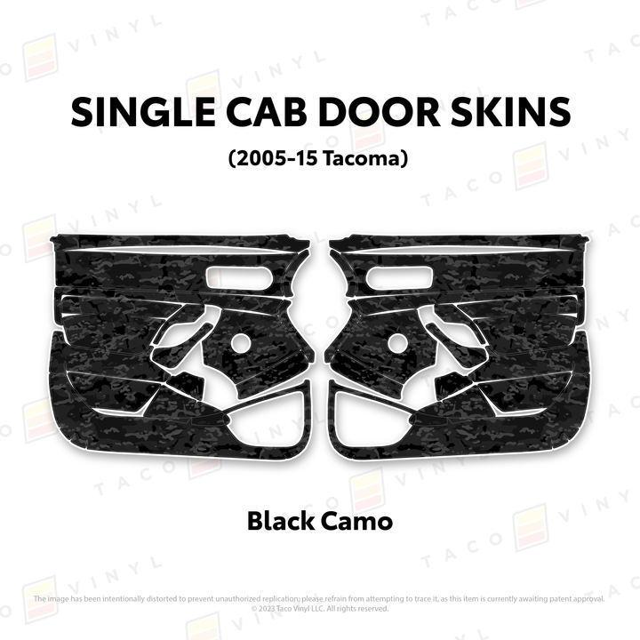 Taco Vinyl Single Cab Door Skins for Tacoma (2005-2015)