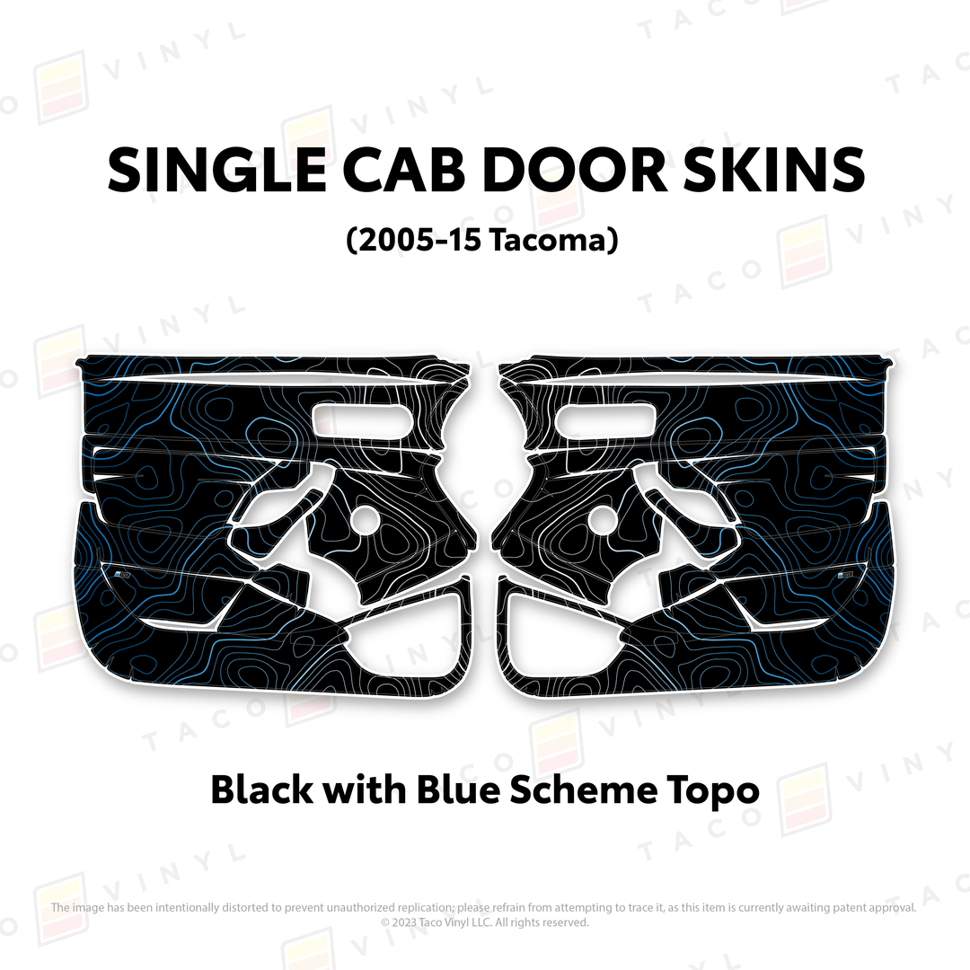 Taco Vinyl Single Cab Door Skins for Tacoma (2005-2015)