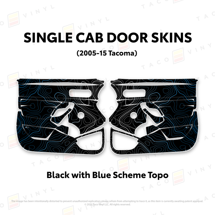 Taco Vinyl Single Cab Door Skins for Tacoma (2005-2015)