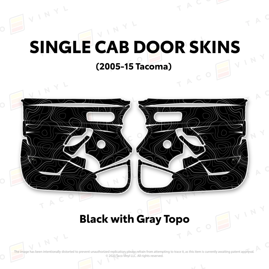 Taco Vinyl Single Cab Door Skins for Tacoma (2005-2015)